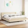 Box spring bed with cream fabric mattress 160x200 cm by , Beds and slatted bases - Ref: Foro24-3126338, Price: 512,60 €, Disc...