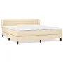 Box spring bed with cream fabric mattress 160x200 cm by , Beds and slatted bases - Ref: Foro24-3126338, Price: 512,60 €, Disc...