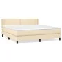 Box spring bed with cream fabric mattress 180x200 cm by , Beds and slatted bases - Ref: Foro24-3129654, Price: 543,00 €, Disc...