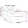 Box spring bed with black fabric mattress 100x200 cm by , Beds and slatted bases - Ref: Foro24-3129931, Price: 310,95 €, Disc...