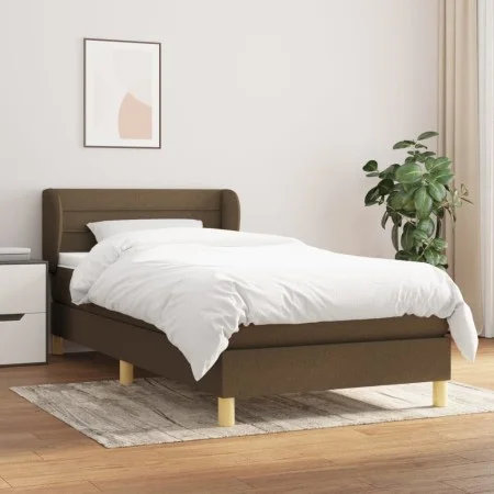 Boxspringbett mit dunkelbrauner Stoffmatratze 80x200 cm von , Betten und Lattenroste - Ref: Foro24-3126840, Preis: 289,25 €, ...