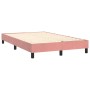 Box spring bed with mattress and LED pink velvet 120x200 cm by , Beds and slatted bases - Ref: Foro24-3134278, Price: 386,12 ...