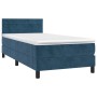Boxspringbett mit Matratze und LED dunkelblauem Samt 100x200 cm von , Betten und Lattenroste - Ref: Foro24-3134451, Preis: 31...