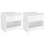 Bedside tables 2 units plywood glossy white 40x30x30 cm by vidaXL, Nightstands - Ref: Foro24-803456, Price: 53,95 €, Discount: %
