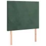 Box spring bed with mattress and LED dark green velvet 90x200 cm by , Beds and slatted bases - Ref: Foro24-3135984, Price: 35...