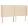 Boxspringbett-Matratze und LED-Leuchten, cremefarbener Stoff, 160 x 200 cm von , Betten und Lattenroste - Ref: Foro24-3138250...