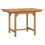 Extendable garden table solid teak wood (110-160)x80x75cm by vidaXL, Garden tables - Ref: Foro24-47420, Price: 216,09 €, Disc...