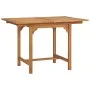 Extendable garden table solid teak wood (110-160)x80x75cm by vidaXL, Garden tables - Ref: Foro24-47420, Price: 213,26 €, Disc...