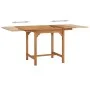 Extendable garden table solid teak wood (110-160)x80x75cm by vidaXL, Garden tables - Ref: Foro24-47420, Price: 213,26 €, Disc...