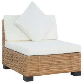 Sofa without armrests with natural rattan cushions by vidaXL, Modular outdoor sofas - Ref: Foro24-286280, Price: 204,43 €, Di...