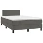 Box spring bed with dark gray velvet mattress 120x200 cm by , Beds and slatted bases - Ref: Foro24-3141174, Price: 344,79 €, ...