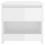 Nachttische 2 Stk. Glänzendes Weiß Furnier 40x30x30 cm von vidaXL, Nachttische - Ref: Foro24-803456, Preis: 54,21 €, Rabatt: %
