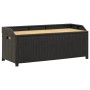 Synthetic black rattan garden storage bench 120 cm by vidaXL, garden benches - Ref: Foro24-46480, Price: 192,89 €, Discount: %