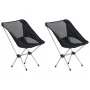 Folding camping chairs 2 units with aluminum bag 54x50x65 cm by vidaXL, camping furniture - Ref: Foro24-47797, Price: 71,49 €...