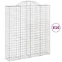 Gabion baskets 10 units, arched shape, iron, 200x50x220/240cm by , Pots and planters - Ref: Foro24-3146454, Price: 1,00 €, Di...