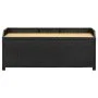 Banco de almacenamiento de jardín ratán sintético negro 120 cm de vidaXL, Bancos de jardín - Ref: Foro24-46480, Precio: 232,8...