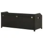 Banco de almacenamiento de jardín ratán sintético negro 120 cm de vidaXL, Bancos de jardín - Ref: Foro24-46480, Precio: 232,8...