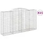 Cestas gaviones 15 uds forma de arco hierro 300x50x160/180 cm de , Maceteros y jardineras - Ref: Foro24-3146767, Precio: 2,00...