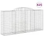 Gabion baskets 25 units, arched shape, iron, 300x50x140/160 cm by , Pots and planters - Ref: Foro24-3146752, Price: 3,00 €, D...
