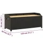 Banco de almacenamiento de jardín ratán sintético negro 120 cm de vidaXL, Bancos de jardín - Ref: Foro24-46480, Precio: 232,8...