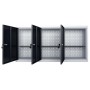 Industrieller Wand-Werkzeugschrank aus grauem und schwarzem Metall von vidaXL, Werkzeugschränke - Ref: Foro24-145353, Preis: ...