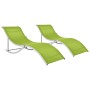 Klappbare Sonnenliegen 2 Einheiten grünes Textilene von vidaXL, Liegen - Ref: Foro24-47787, Preis: 248,34 €, Rabatt: %