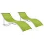 Tumbonas plegables 2 unidades textilene verde de vidaXL, Tumbonas - Ref: Foro24-47787, Precio: 245,80 €, Descuento: %