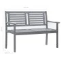 Garden bench 2 seats made of gray eucalyptus wood and cushion 120 cm by , garden benches - Ref: Foro24-3061042, Price: 189,17...