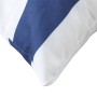 Cojines 4 uds tela a rayas azul y blanco 50x50 cm
