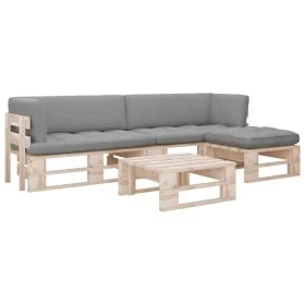 Pallet furniture 4 pieces and cushions made of impregnated pine wood. by , Garden sets - Ref: Foro24-3066819, Price: 343,10 €...