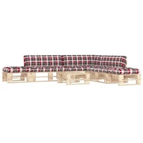 Pallet furniture 6 pieces and cushions made of impregnated pine wood. by , Garden sets - Ref: Foro24-3066901, Price: 482,37 €...