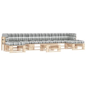 6 Stk. Palettenmöbel und Kissen aus imprägniertem Kiefernholz von , Gartensets - Ref: Foro24-3066974, Preis: 542,85 €, Rabatt: %