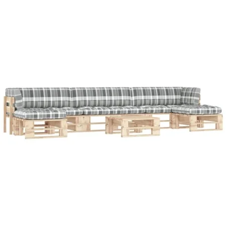 Pallet furniture 6 pieces and cushions made of impregnated pine wood. by , Garden sets - Ref: Foro24-3066974, Price: 484,28 €...