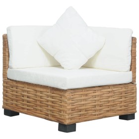 Corner sofa with natural rattan cushions by vidaXL, Modular outdoor sofas - Ref: Foro24-286279, Price: 216,43 €, Discount: %