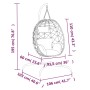 Hanging egg chair made of steel, synthetic rattan, with a white cream cushion. by , Garden rockers - Ref: Foro24-360046, Pric...