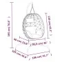 Hanging egg chair made of steel, synthetic rattan, with a white cream cushion. by , Garden rockers - Ref: Foro24-360046, Pric...