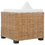 Ecksofa mit Kissen aus natürlichem Rattan von vidaXL, Modulare Sofas für den Außenbereich - Ref: Foro24-286279, Preis: 216,43...