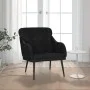 Sillón de terciopelo negro 63x76x80 cm de , Sillones - Ref: Foro24-351440, Precio: 98,47 €, Descuento: %