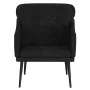 Sillón de terciopelo negro 63x76x80 cm de , Sillones - Ref: Foro24-351440, Precio: 98,47 €, Descuento: %