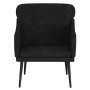 Sillón de terciopelo negro 63x76x80 cm de , Sillones - Ref: Foro24-351440, Precio: 93,32 €, Descuento: %