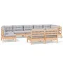 Juego de muebles de jardín 9 pzas y cojines madera maciza pino de , Conjuntos de jardín - Ref: Foro24-3096477, Precio: 722,48...