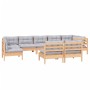 9-piece garden furniture set with solid pine wood cushions by , Garden sets - Ref: Foro24-3096477, Price: 710,74 €, Discount: %
