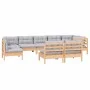 9-piece garden furniture set with solid pine wood cushions by , Garden sets - Ref: Foro24-3096477, Price: 722,58 €, Discount: %