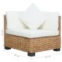 Corner sofa with natural rattan cushions by vidaXL, Modular outdoor sofas - Ref: Foro24-286279, Price: 213,48 €, Discount: %
