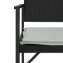 2-seater garden bench with black synthetic rattan cushion by , garden benches - Ref: Foro24-364119, Price: 77,69 €, Discount: %