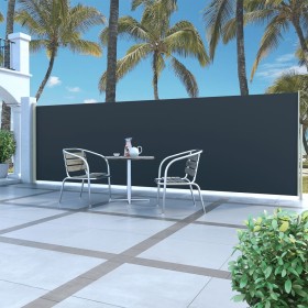 Retractable side awning 160x500 cm black by , Umbrellas - Ref: Foro24-45460, Price: 86,81 €, Discount: %