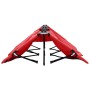 Tumbona doble plegable acero roja de , Tumbonas - Ref: Foro24-47761, Precio: 116,33 €, Descuento: %