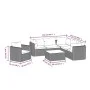 Gartenmöbel- und Kissenset, 7-teilig, schwarzes synthetisches Rattan von vidaXL, Modulare Sofas für den Außenbereich - Ref: F...