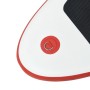 Tabla de paddle surf inflable con vela roja y blanca