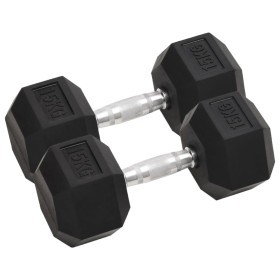 Dumbbells 2 units cast iron 30 kg by , free weight - Ref: Foro24-93606, Price: 131,81 €, Discount: %
